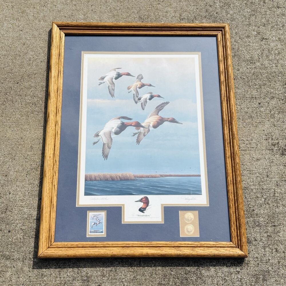 Harry Antis 1993 Earth Day "Windriders" collectors edition with stamp and 2 coin